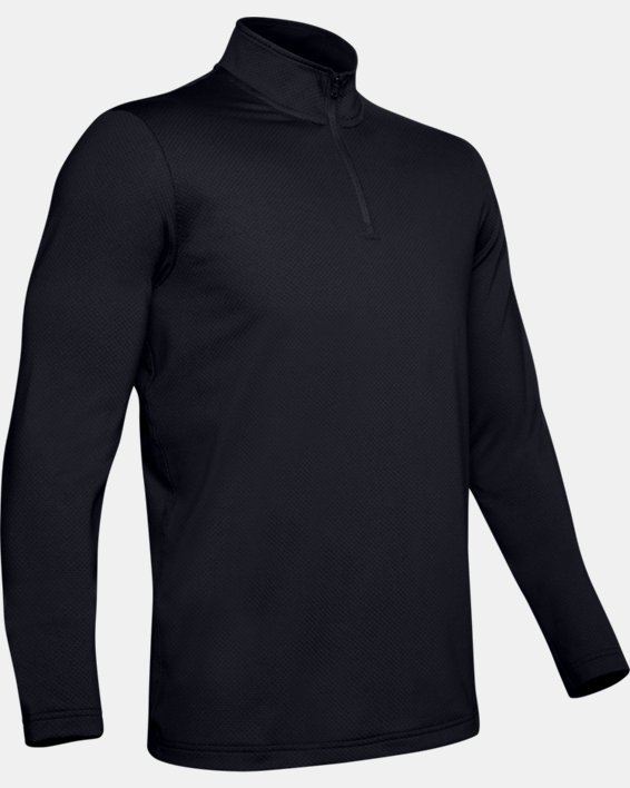 Camiseta con cremallera de ¼ UA Lightweight para hombre, Black, pdpMainDesktop image number 4